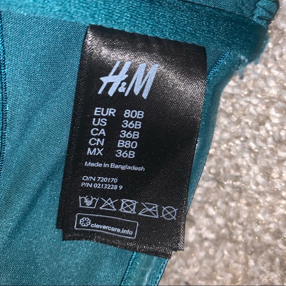 H&M Teal Bikini Top size 36B - Picture 10 of 10